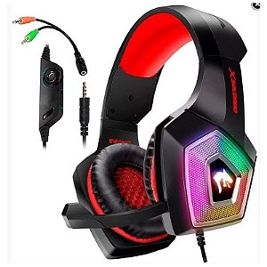 Fone Gamer Led Rgb Para Ps4 Xbox One Celular Switch E Pc Infokit Xsoldado Gh-X2000