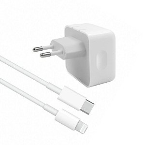 Fonte Duas Entradas Tipo C E Cabo Tipo C + Ios