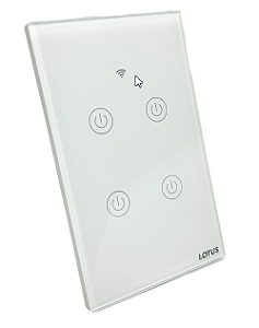 INTERRUPTOR INTELIGENTE 4 BOTÕES WIFI 4X2 – BRANCO