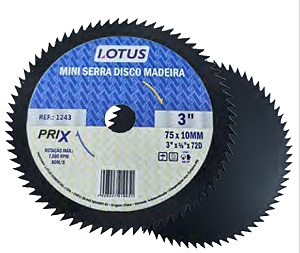 MINI SERRA (DISCO) MADEIRA 3 75MM PRIX
