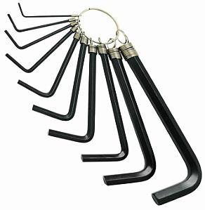 JOGO CHAVES ALLEN C/10 PRETA