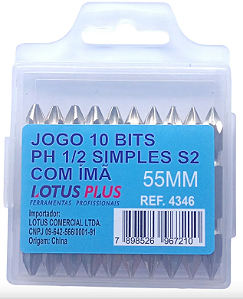 JOGO PONTEIRA DUPL 55MM PH1/2 IMA C/10