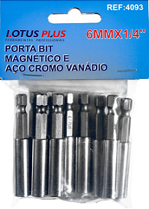 PORTA BIT 6MM 1/4 MAG CRV C/10