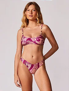 Top Faixa + Tanga Asa Delta Estampada Provence