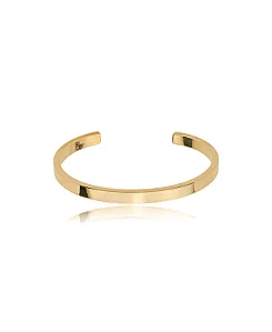 Bracelete Liso Banhado a Ouro Elegante