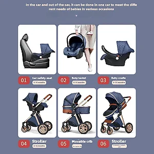 2025 novo carrinho de bebê alta paisagem 3 em 1 carrinho de bebê luxo carrinho d