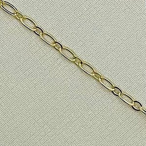 Tornozeleira em banho de ouro 18k em elos vazados tradicional