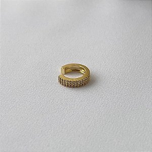 Piercing fake em banho de ouro 18k tradicional cravejado