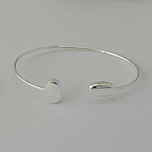Bracelete gotas ovais em banho de ouro 18k