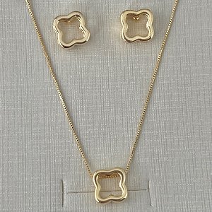 08.0004.1.O - Conjunto inspiração Van-Cleef liso vazado