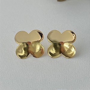 Brinco flor 4 pétalas