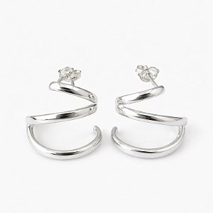 Brinco EAR-HOOK em banho de prata silver