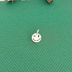 Pingente chapa smile em banho de prata silver