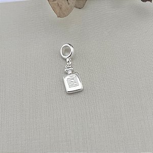 Berloque perfume em banho de prata silver