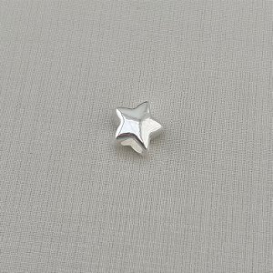 Berloque estrela feliz em banho de prata silver