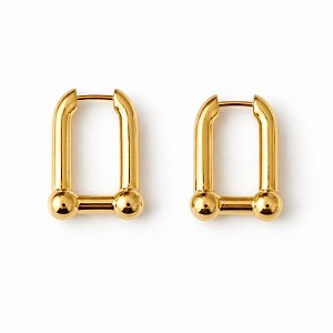 Argola inspiração tiffany lisa em banho de ouro 18k