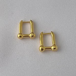 Argola inspiração Tiffany em banho de ouro 18k