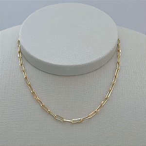 Corrente de elos cartier em banho de ouro 18k