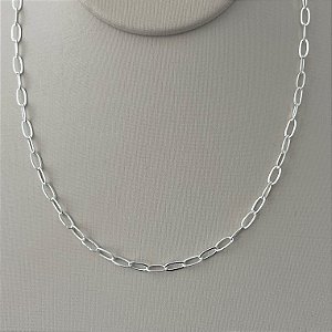 Corrente cartier fina em banho de prata silver