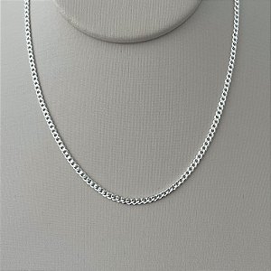 Corrente de elo grumet em banho de prata silver