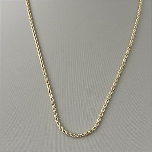 Corrente cordão baiano M em banho de ouro 18k