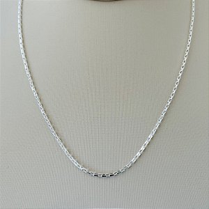 Corrente de mini elos grosso em banho de prata silver