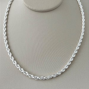 Corrente baiana G em banho de prata silver