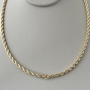 Corrente baiana G em banho de ouro 18k