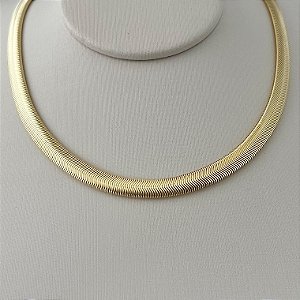 Corrente salamandra G em banho de ouro 18k