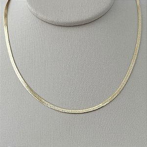 Corrente fita PP em banho de ouro 18k