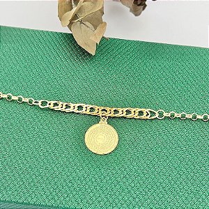 Pulseira com medalha Pai Nosso