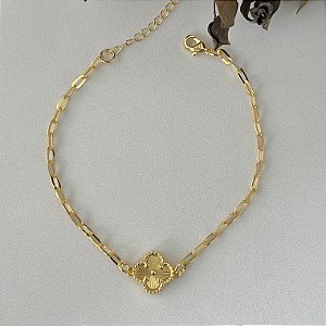 Pulseira inspiração Van-Cleef em banho de ouro 18k