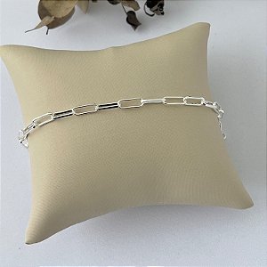 Pulseira de elo cartier em banho de prata silver