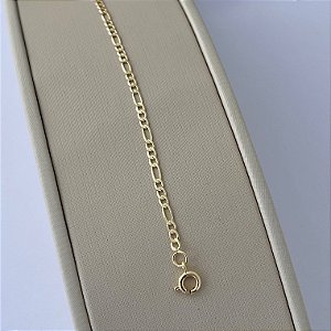 Pulseira infantil de elos grumet em banho de ouro 18k