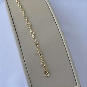 Pulseira pontos de luz M em banho de ouro 18k