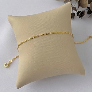 Pulseira de elos cartier fino em banho de ouro 18k