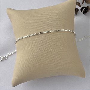 Pulseira de elos cartier fino em banho de prata silver