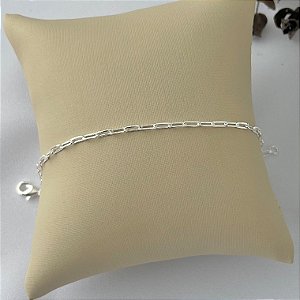 Pulseira infantil de elos cartier em banho de prata silver