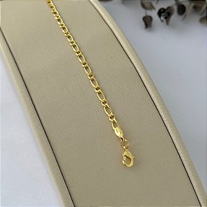 Pulseira infantil dois elos mini em banho de ouro 18k