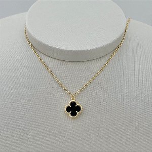 Colar de trevo inspiração Van-Cleef em banho de ouro 18k