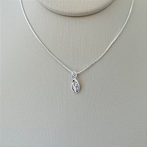 Colar de mini concha em banho de prata silver