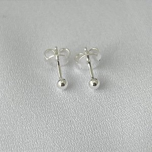 Brinco bola XPP em banho de prata silver