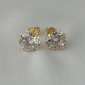 Brinco ponto de luz GG em banho de ouro 18k