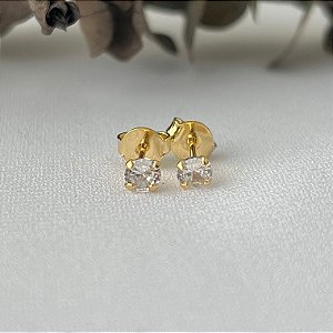 Brinco ponto de luz XPP em banho de ouro 18k