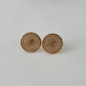 Brinco Pai Nosso em banho de ouro 18k