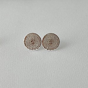 Brinco Pai Nosso em banho de prata silver