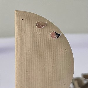 Brinco de passarinho em banho de prata silver