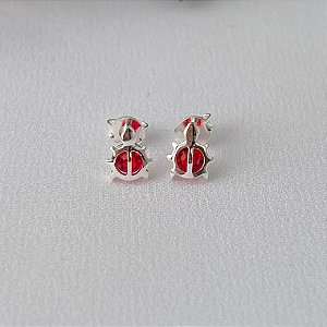 Brinco de tartaruga coloridas em banho de prata silver