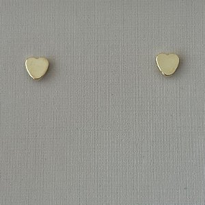 Brinco mini coração em banho de ouro 18k