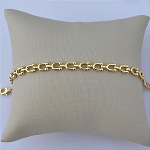 Pulseira inspiração Tiffany em banho de ouro 18k